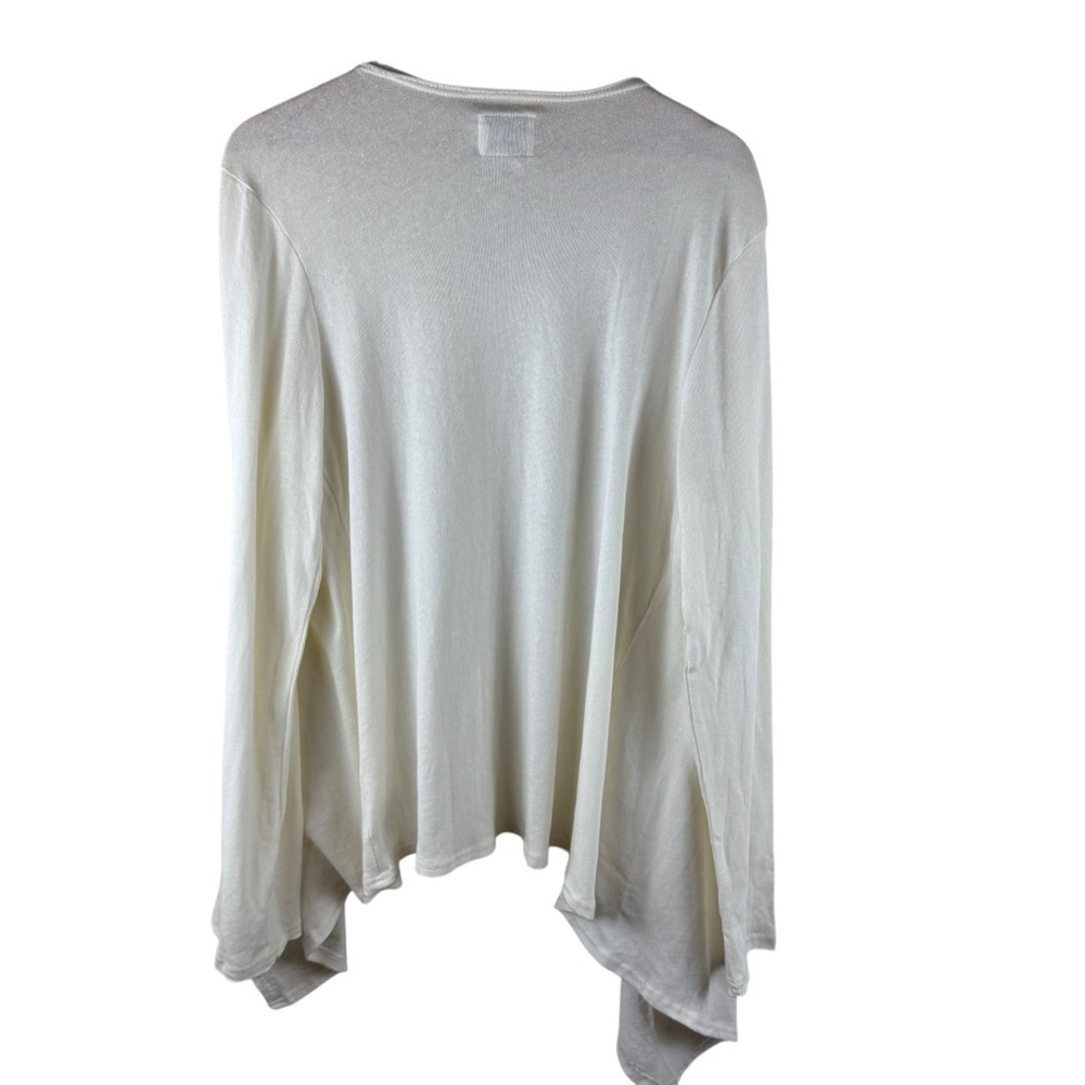 PACT Organic Cotton Open Front Comfy Cardigan Ivory Large - Picture 3 of 6